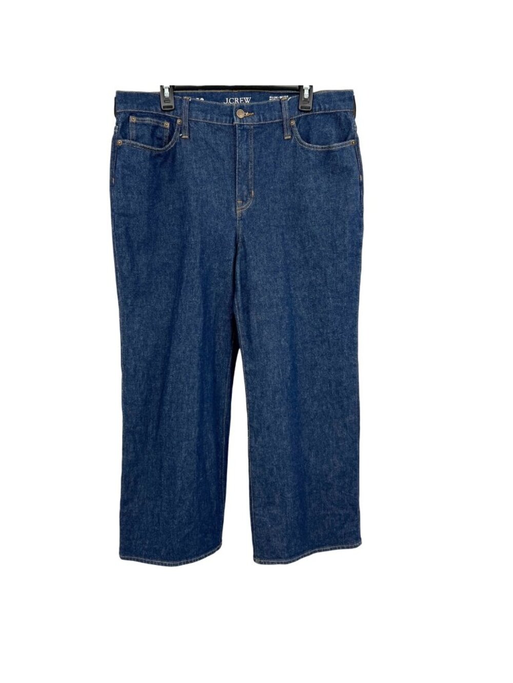 J.Crew Womens Slim-Wide High-Rise Semi-Stretch Denim Jeans Size 32